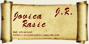 Jovica Rašić vizit kartica